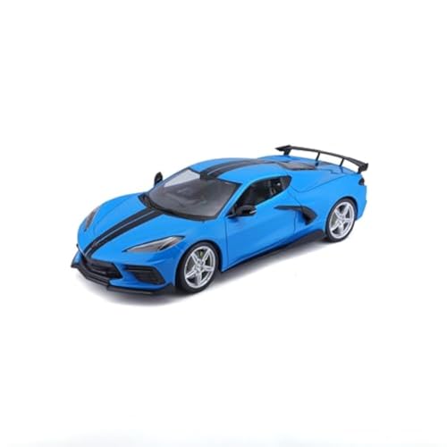 Maisto Chevrolet Corvette Stingray Coupe (High Wing) 2020 In Bianco E Scala 1/18 (31455W)