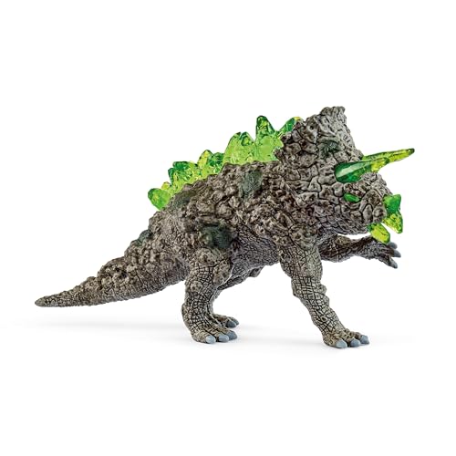 Schleich 70828 Triceratops De Piedra, Da 7 Anni, Eldrador Creatures - Figura, 18 X 18 X 10 Cm