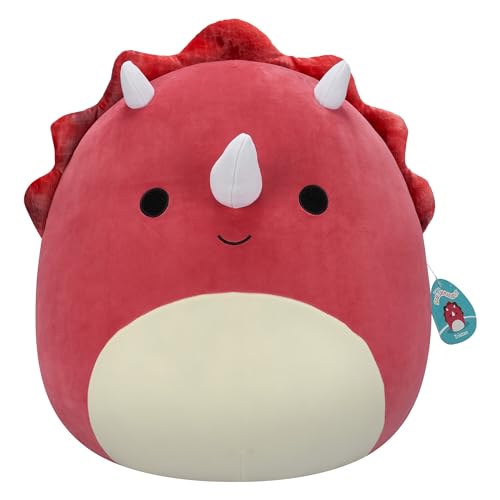 Squishmallows Sqcr06659 - Peluche Ufficiale Jazwares Tristan Der Triceratop, 50 Cm
