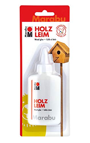 Marabu 0315005000001 - Colla Per Legno A Base Acqua, Per Bambini, Per Lavori Di Bricolage Con Legno, Colla, Lavabile, 100 Ml, Trasparente