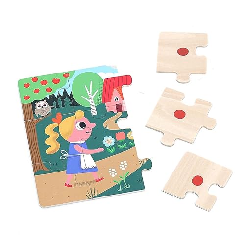 Vilac- Set Di 4 Puzzle In Legno, Fibbia D'Oro-Ingela P.Arrhenius, Multicolore, 7630