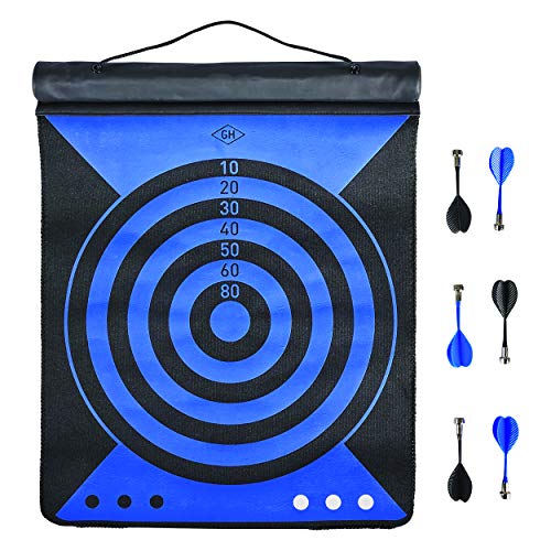 Gentlemen’S Hardware- Rotolo Di Freccette Gentlemen'S Hardware Bersaglio Arrotolabile Reversibile, Colore Blu, 35.6 X 17.8 X 10.2 Centimetres, Gen531