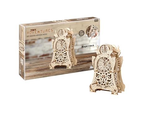Revell Tiny Adventures 00616 - Orologio Magico In Legno, Con Meccanismo In Gomma E Chiave Di Avvolgimento, Altezza 21,8 Cm