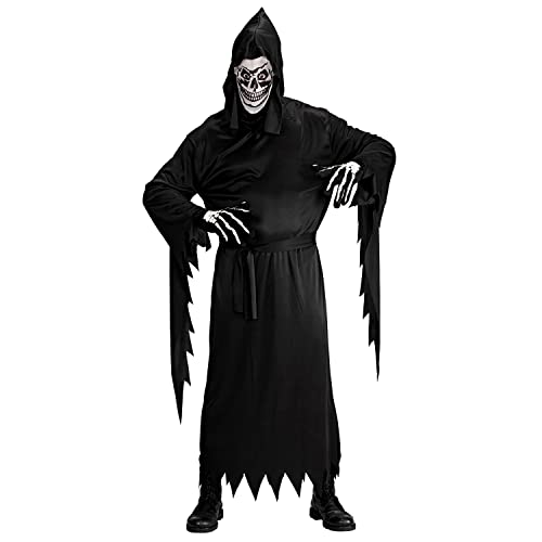 Widmann Milano Party Fashion - Costume Grim Reaper, Tunica Nera, Grim Reaper, Becchino, Halloween