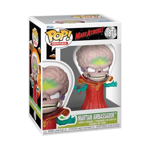 Funko Pop! Movies: Mars Attacks - Alien Leader Leader - Mars Attacks Film - Figura In Vinile Da Collezione - Idea Regalo - Merchandising Ufficiale -