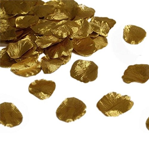 Mactrade Petali Di Rosa Oro Pack 200Pz Ca-Gold Wedding Matrimonio Centrotavola X Coni-100 Gr, 7289