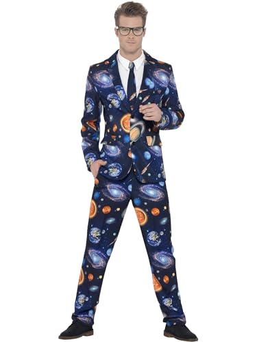 Smiffys Completo Spaziale, Azzurro, Con Giacca, Pantaloni E Cravatta