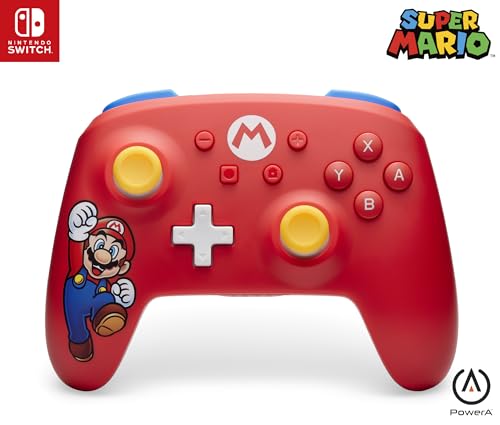 Controller Senza Fili Powera Per Nintendo Switch: Mario Gioia, Nintendo Switch Modello Oled, Nintendo Switch Lite, Gamepad, Controller, Controller Blu