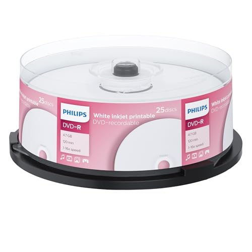 Philips Dvd-R 16X Printable Inkjet Camp. 25