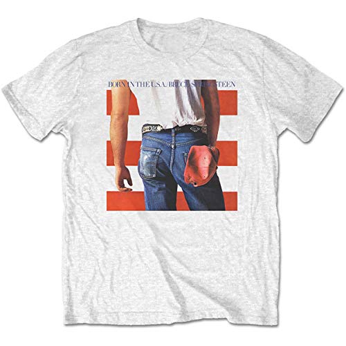 T-Shirt # S Unisex White # Born In The Usa