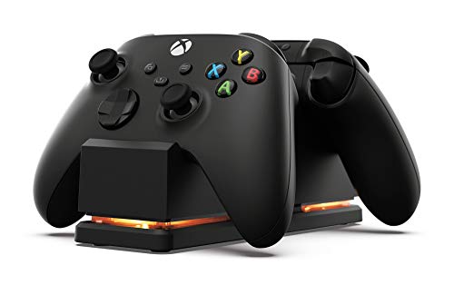 Powera Dual Charging Station For Xbox X|S And Xbox One Wireless Controllers, 1 X Dual Controller Dock For Snap-Down Charging With Led Colour Changing 