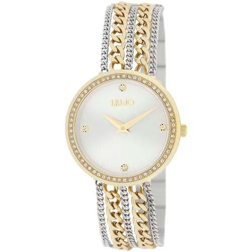 Liu Jo Chains Chains Tlj2412 Orologio Da Donna In Acciaio Bicolore Con Cinturino A Catena Intrecciata