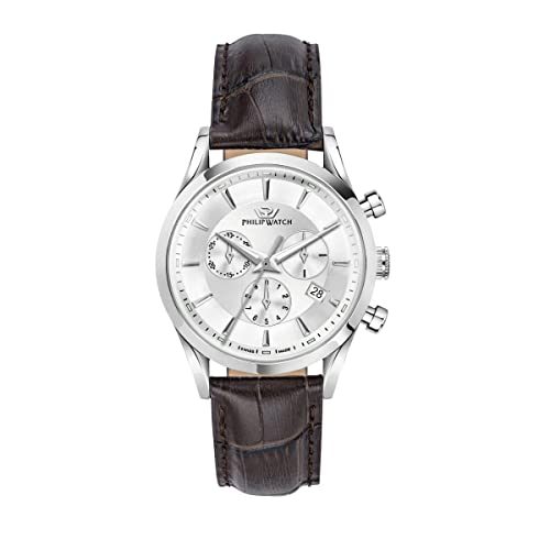 Philip Watch Sunray Orologio Uomo Cronografo In Acciaio, Cuoio - R8271680003