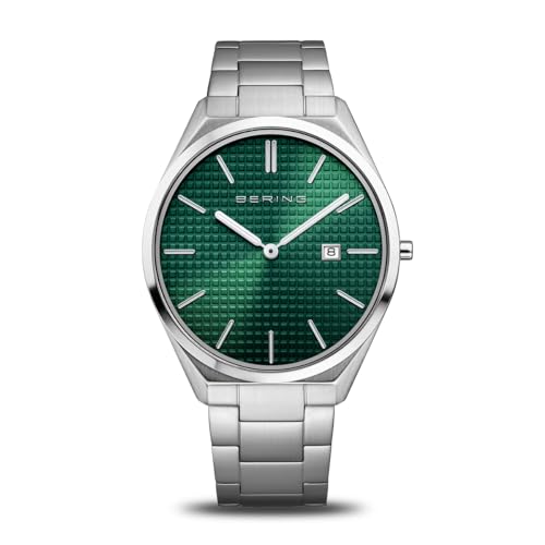 Bering Montre Ultra Slim Acier Cadran Vert