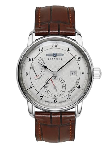 Zeppelin Orologio Da Uomo Con Cinturino In Pelle Serie Friedrichshafen Automatico Data 8590-1