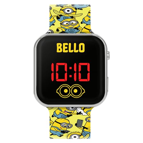 Accutime Orologio Digitale A Led Con Cinturino Giallo Dei Minions Dmf4106, Giallo, Moderno