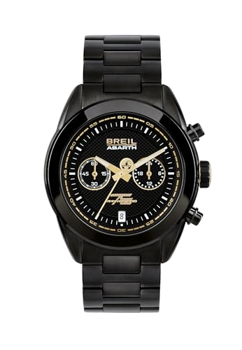 Breil, Collezione Abarth, Cronografo Uomo, Orologio Uomo Con Bracciale In Acciaio, Resistente All'Acqua, Movimento Miyota Os21, Cassa 43 Mm, Chiusura