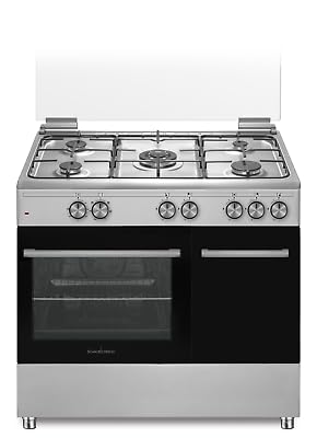 Cucina 90X60 Inox Portab. Gas Ventil.+Grill Elet. 5 F. A Slorenz