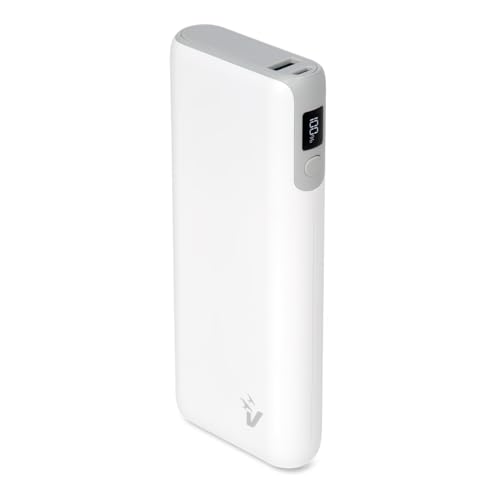 Vultech Power Bank Vpb-Dl20Wh Da 20000Mah Pd 65W 2X Usb-A + Type-C Caricatore Portatile Leggero E Veloce 3 Porte Di Ricarica, Lcd Con Percentuale Per