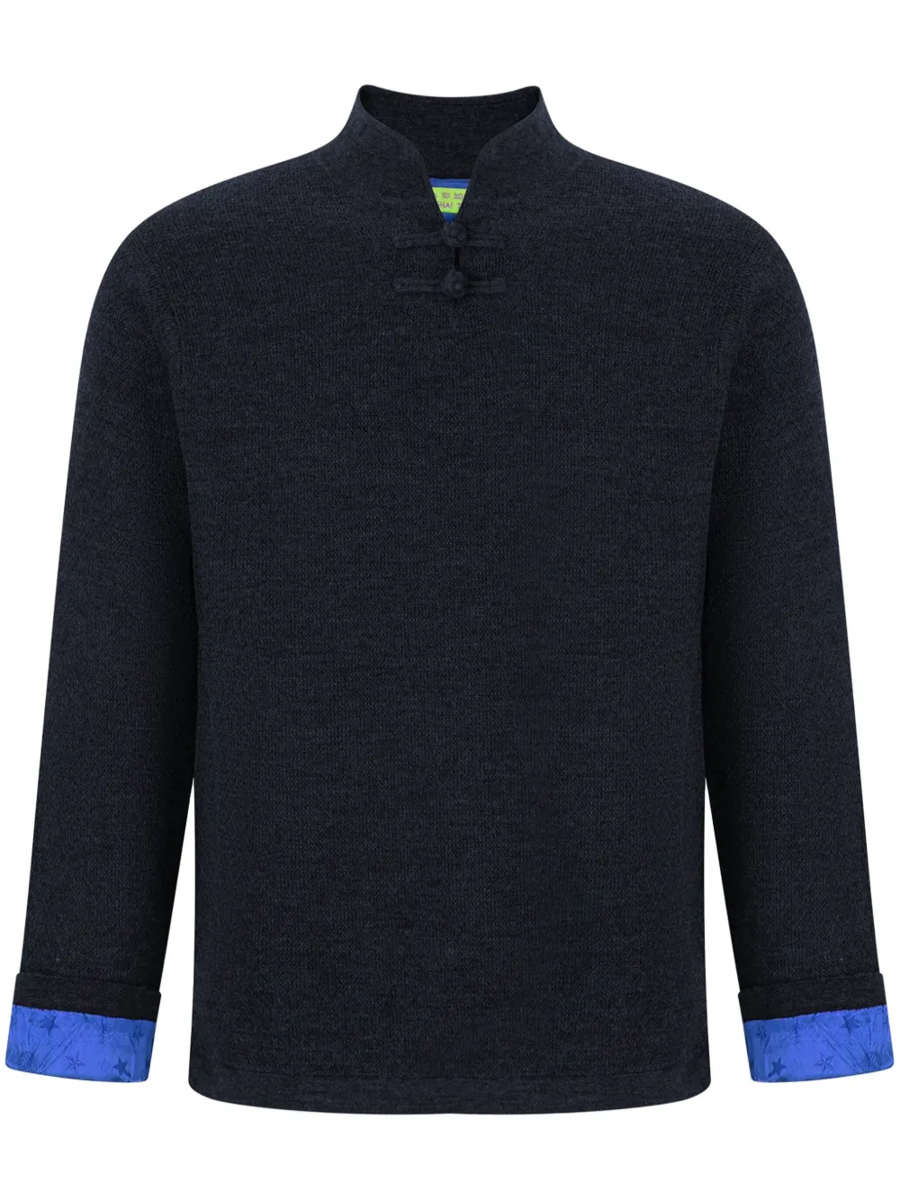 Shanghai Tang silk-lined jumper - Blu