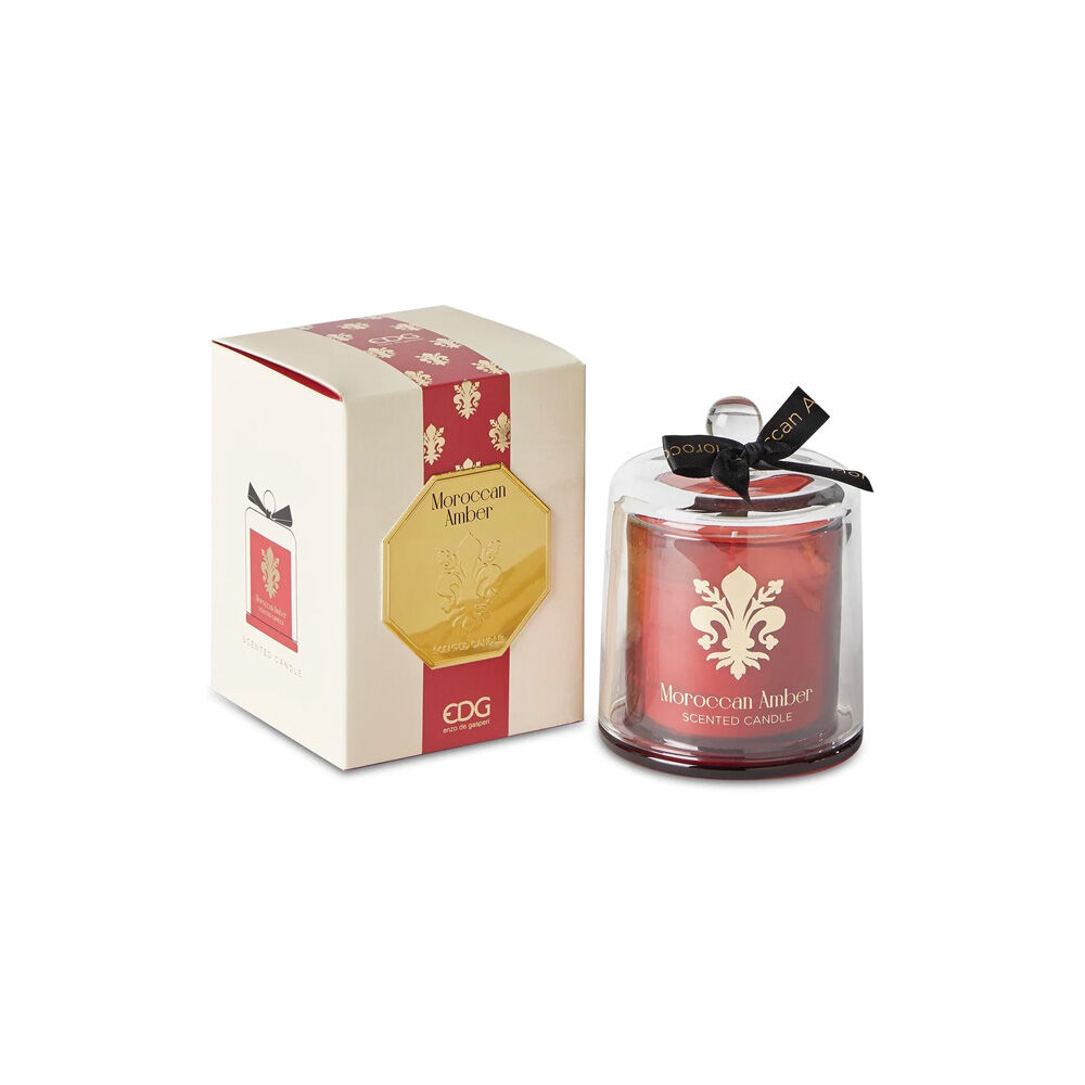 EDG Candela Profumata Goldlily Moroccan Amber con Cupola in Vetro 140g - -