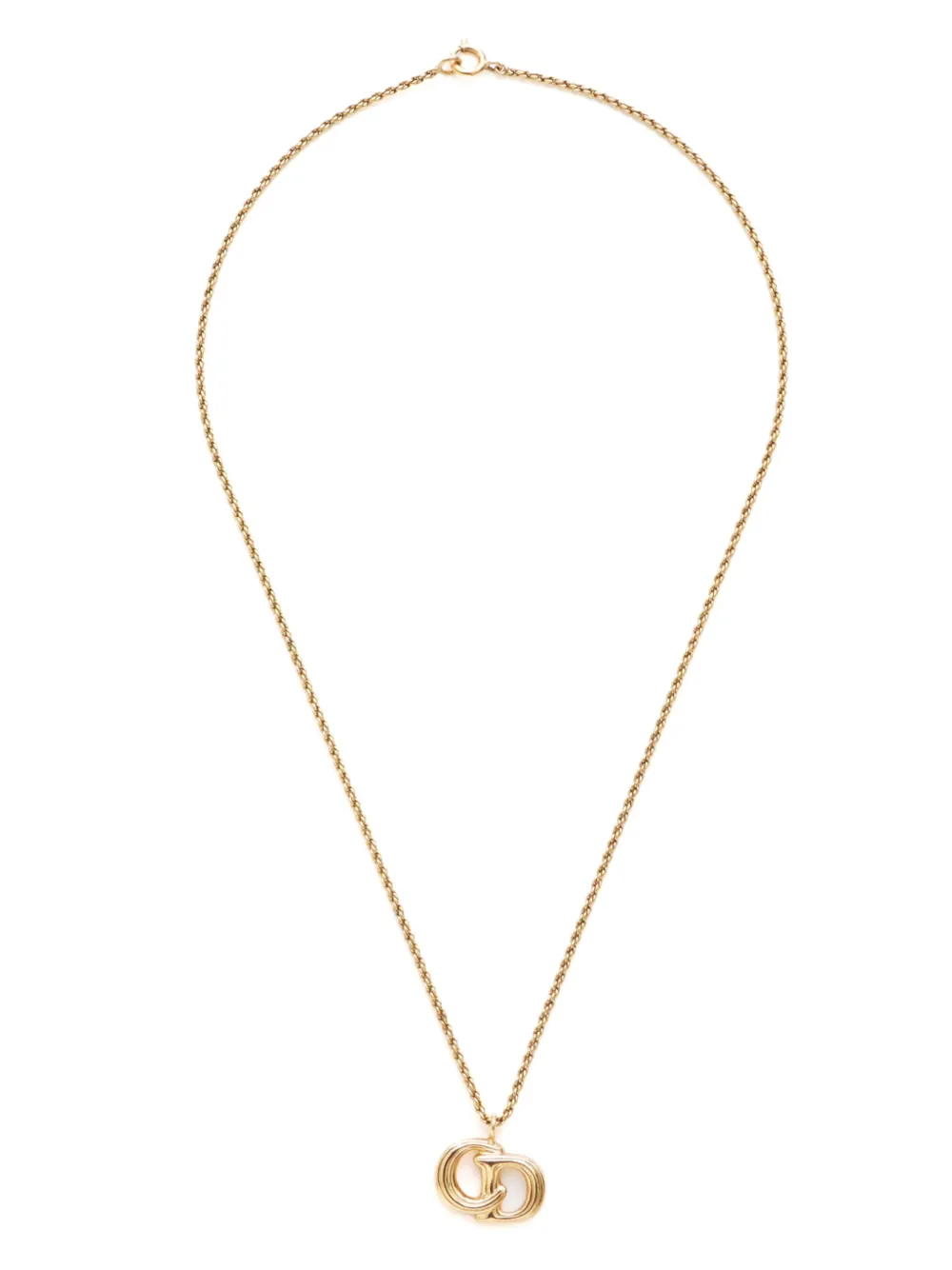 Christian Dior Pre-Owned 2000s CD-pendant necklace - Oro