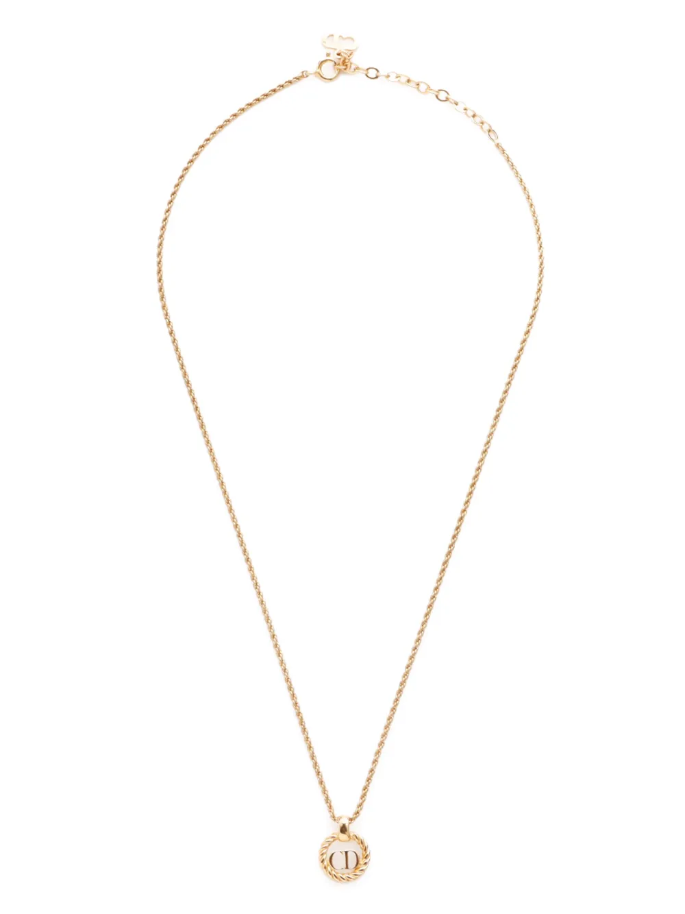 Christian Dior Pre-Owned 2000s CD-pendant necklace - Oro