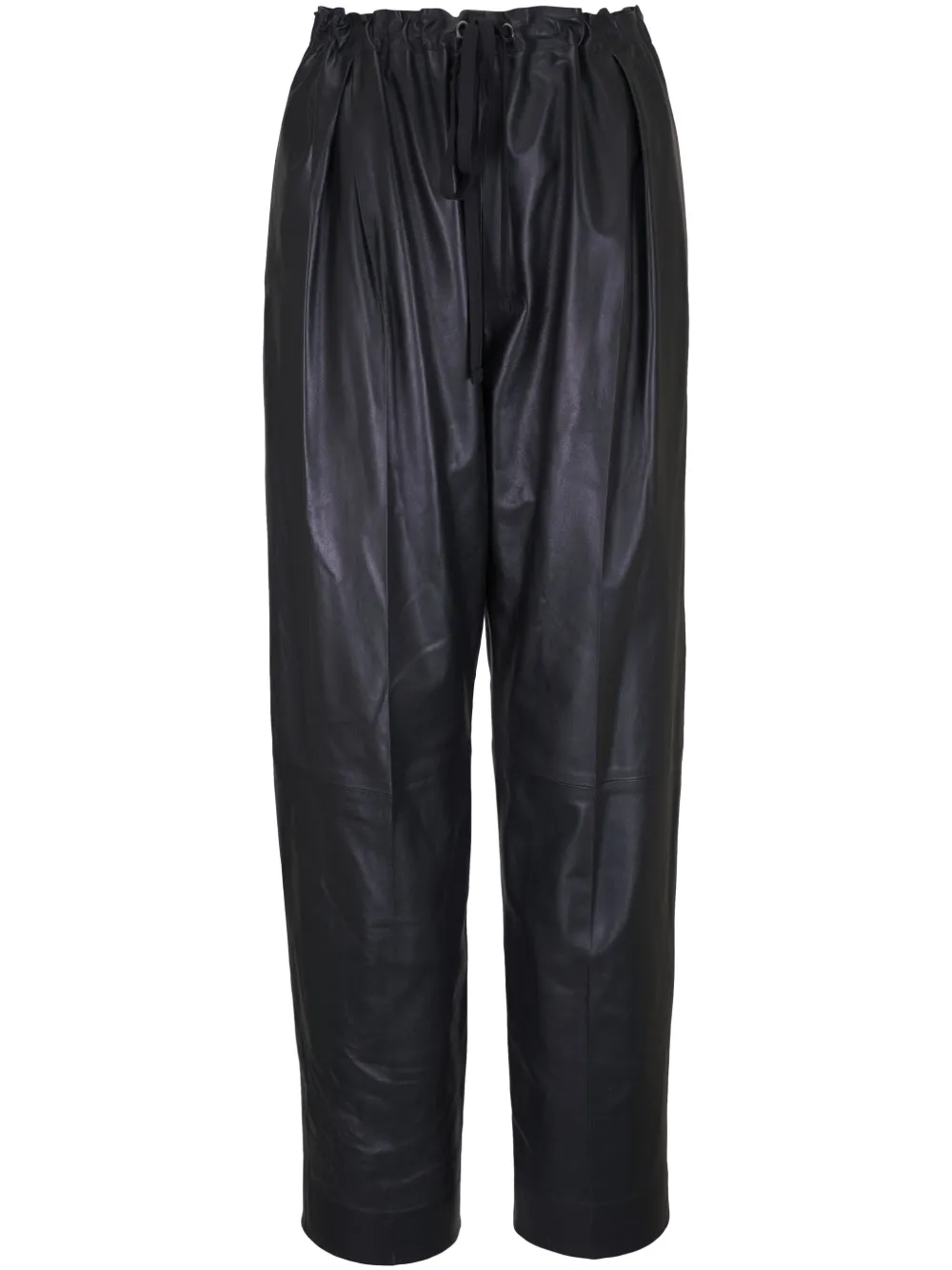 KHAITE leather trousers - Nero