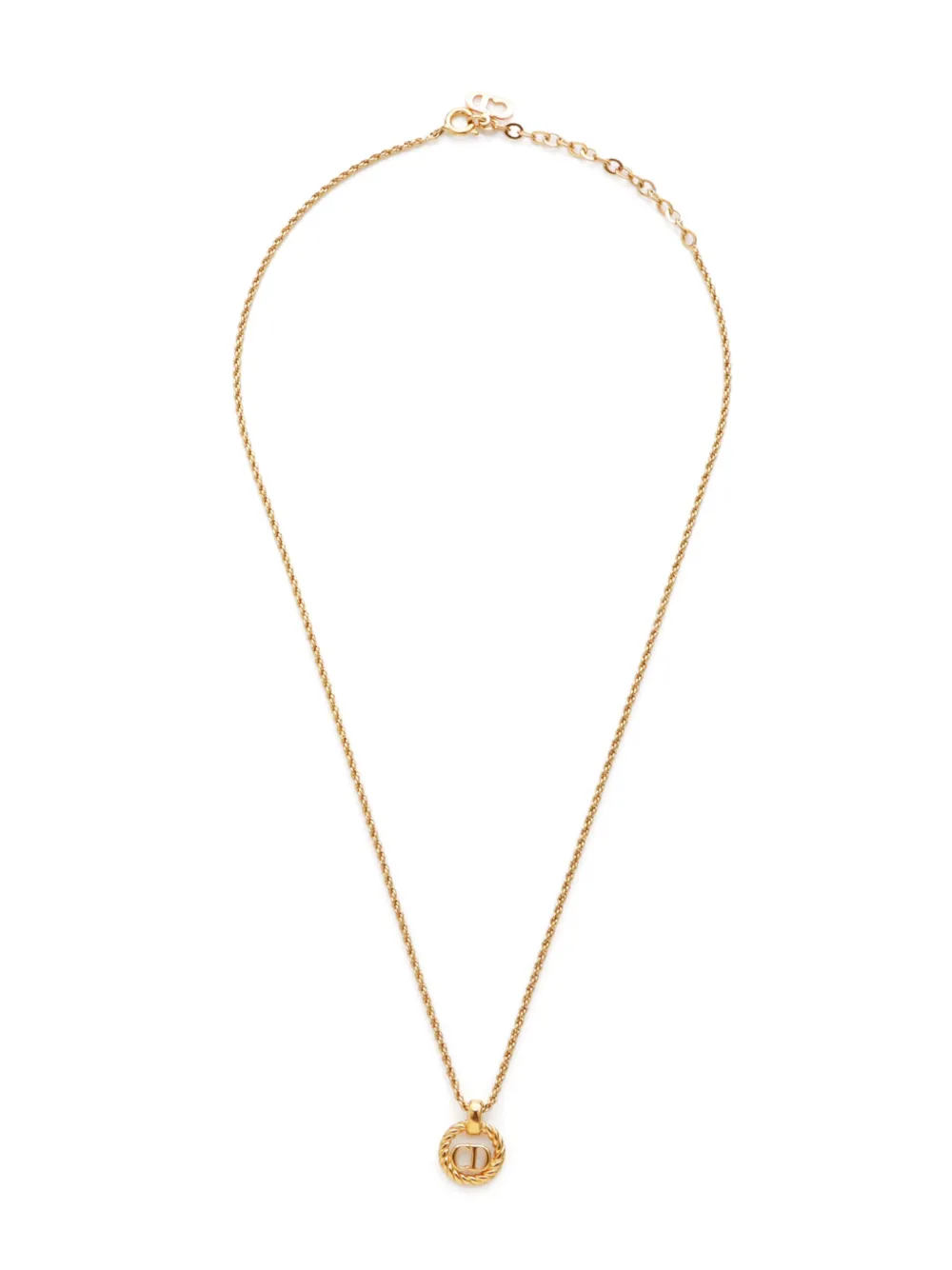 Christian Dior Pre-Owned 2000s CD pendant necklace - Oro