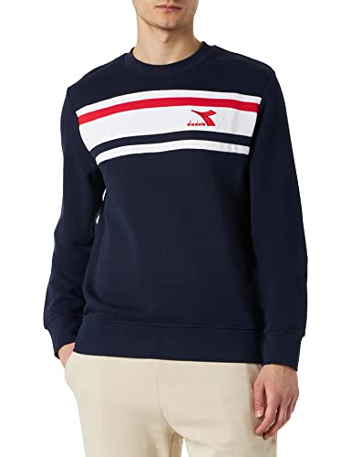 Diadora Sweatshirt Crew Slam, Sweatshirt Crew Slam, Uomo, Classic Navy, S