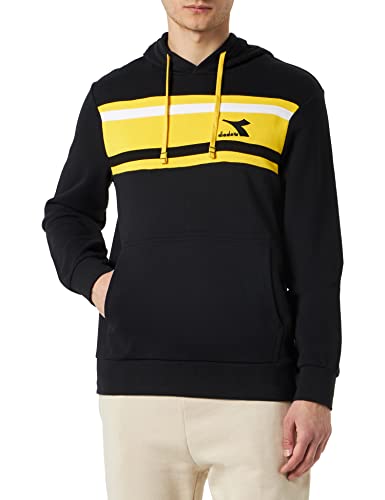 Diadora Hoodie Slam, Hoodie Slam, Uomo, Nero, 3Xl