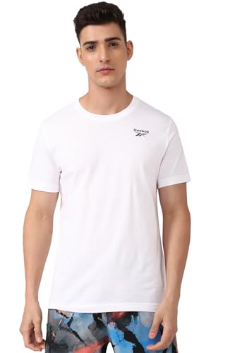 Reebok Ri Left Chest Logo Tee Maglietta, Bianco, S Uomo
