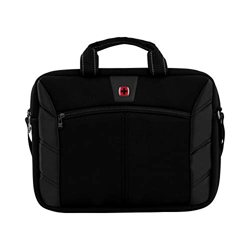 Wenger Borsa Porta Pc Sherpa A Tracolla, Notebook 16”, Cartella, 8 L, Uomo Donna, Ufficio Viaggi Di Lavoro Università, Nero, 600653