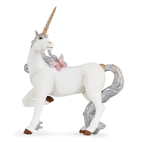 Papo-Papo-Pap39038-Unicorno Figurine Papo-Pap39038-Unicorno D'Argento Figura, Colore Bianco, Taglia Unica, 39038