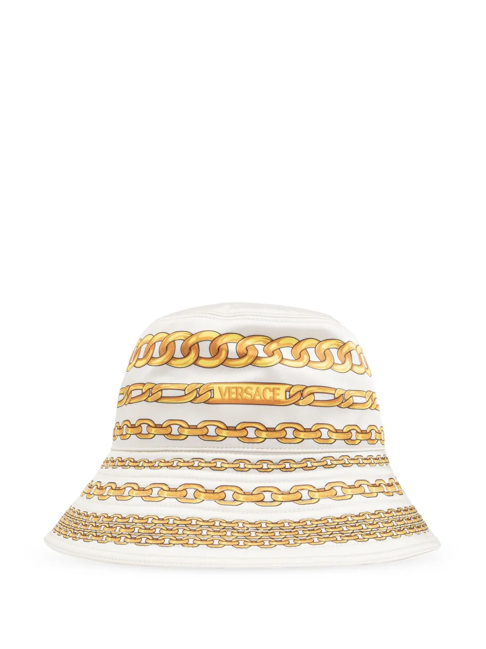 Versace Treasure-print hat - Bianco