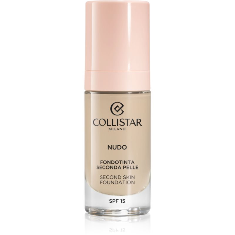 Collistar Nudo Second Skin Foundation Spf 15 Fondotinta Idratante Illuminante Effetto Lisciante Colore 1N Avorio 30 Ml