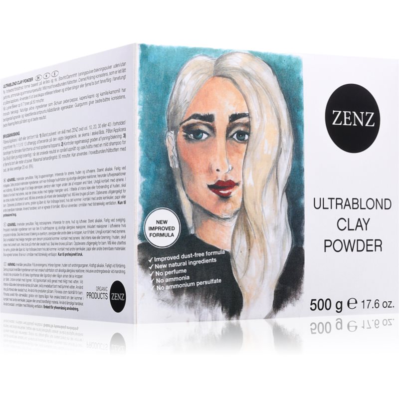 Zenz Organic Ultrablond Clay Powder Polvere Decolorante Senza Ammoniaca 500 G