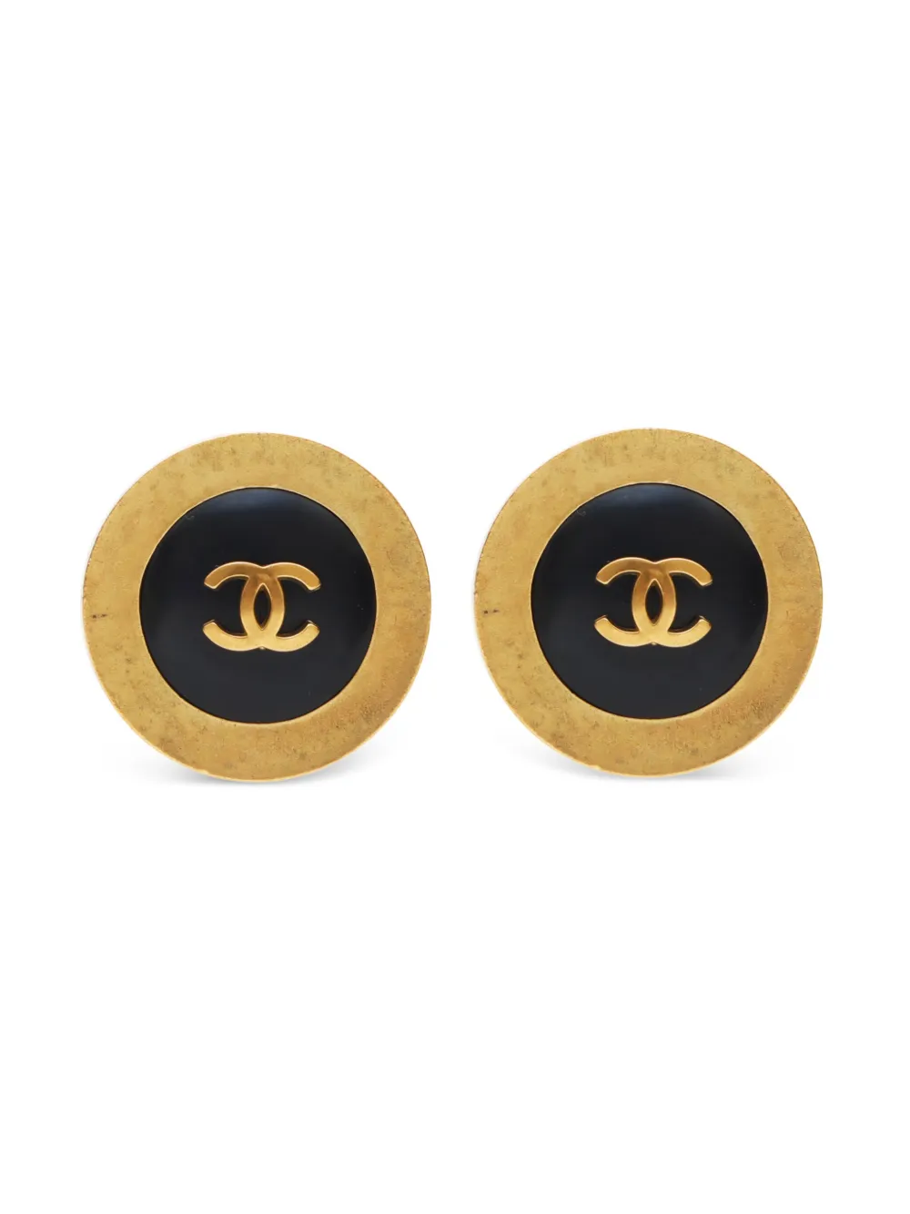 CHANEL Pre-Owned 1994 CC logo clip-on earrings - Oro
