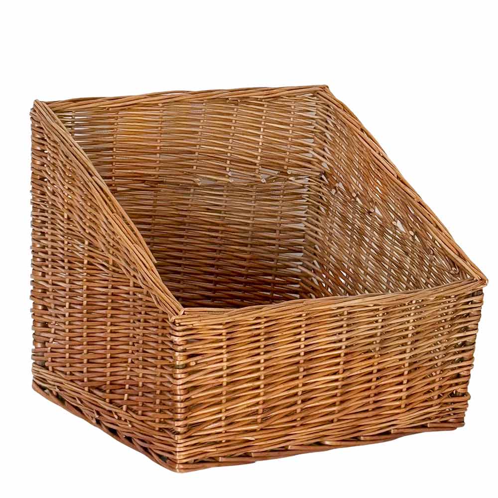 Cesta espositore portapane in vimini quadrato cm 40 x 45 h 40