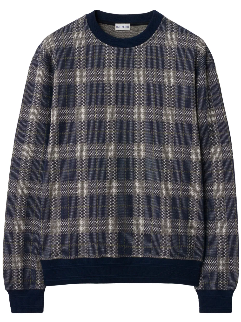 Burberry checked sweater - Blu