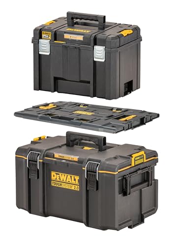 Dewalt Set Di Scatole Degli Attrezzi Con Piastra Adattatore Tra Sistema T Stak E Toughsystem (Composto Da Scatola Toughsystem Ds400, Tstak Vi Cassetta