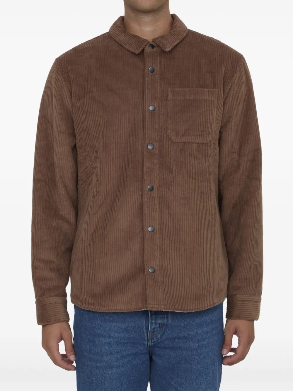 James Perse sherpa shirt jacket - Marrone