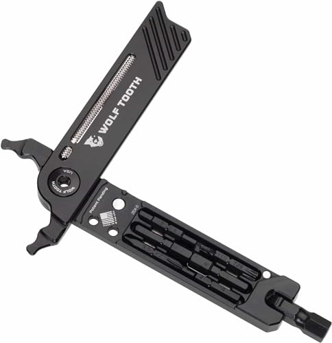 Wolf Tooth | Pinze A 8 Punte | Bullone Nero | Accessori Per Riparazione Bici In Alluminio Leggero E Di Precisione