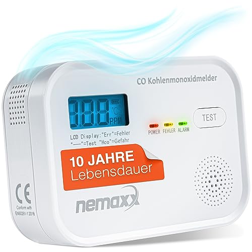 Co, Rilevatore Di Monossido Di Carbonio, Rilevatore Di Gas Nemaxx Secondo Din En50291