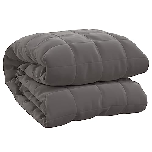 Vidaxl Coperta Ponderata Grigia 140X200 Cm 6 Kg Tessuto