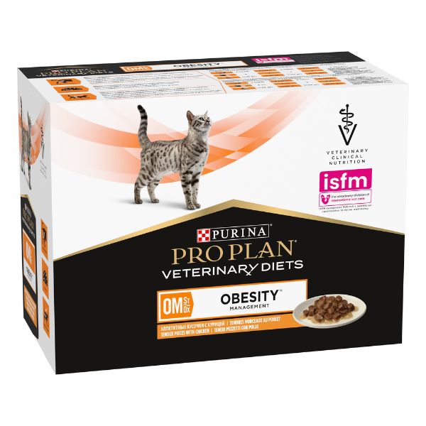 Purina veterinary diets om multipack (10 x 85 gr) - pollo