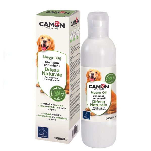 Orme naturali shampoo difesa naturale all'olio di neem - 200 ml olio di neem - antiparassitario per cani