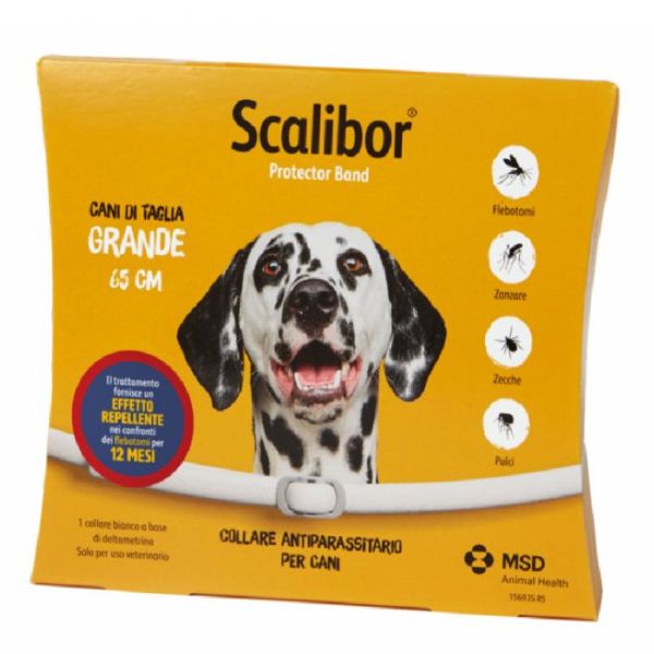 Scalibor collare antiparassitario per cani - 1 collare da 65 cm - antiparassitario per cani