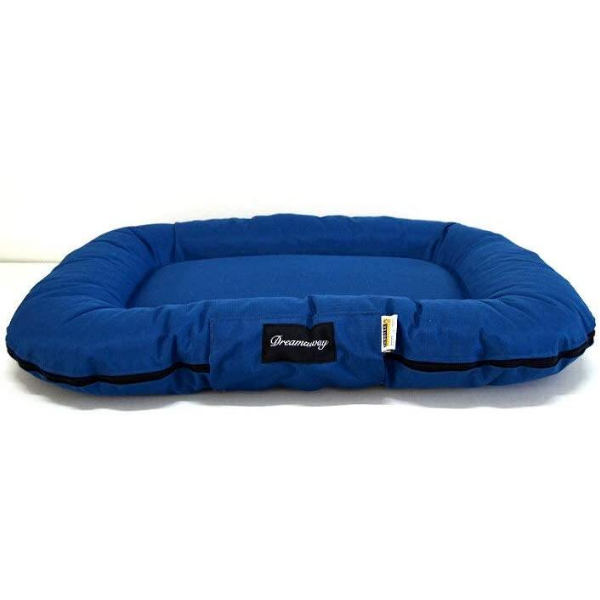 Cuscino per cani dreamaway boston fabotex - blu petrolio - 80x67x14 cm