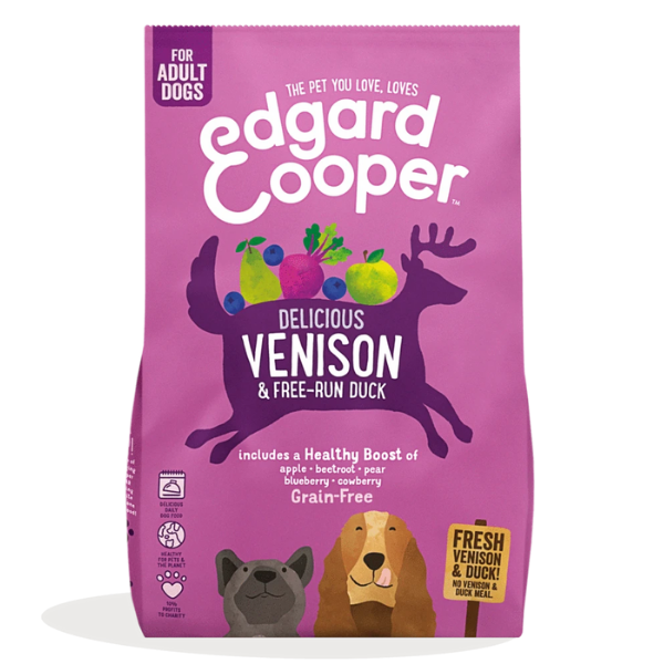 Edgard & cooper adult grain free anatra e cervo - 12 kg - croccantini per cani
